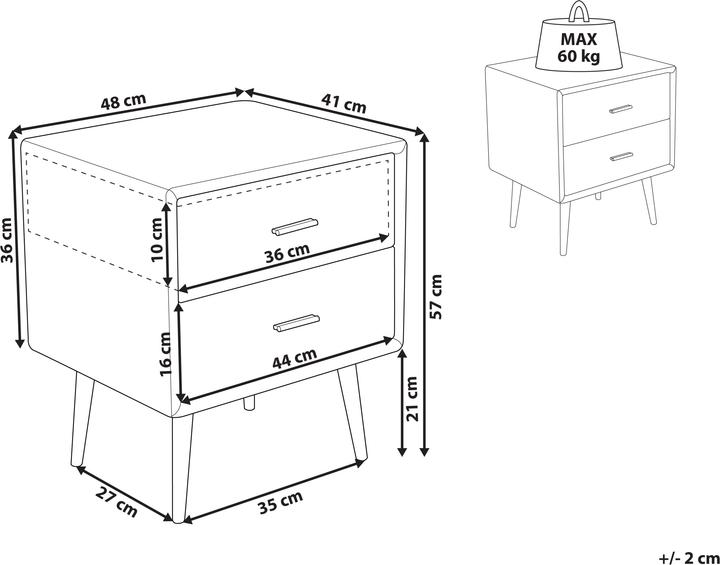 Immagine prodotto Beliani Essonne (48 x 41 x 56 cm)