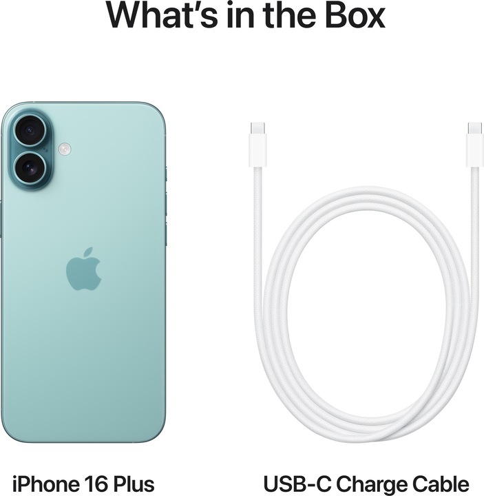 Produktbild Apple iPhone 16 Plus (256 GB, Teal, 6.70", SIM + eSIM, 48 Mpx, 5G)
