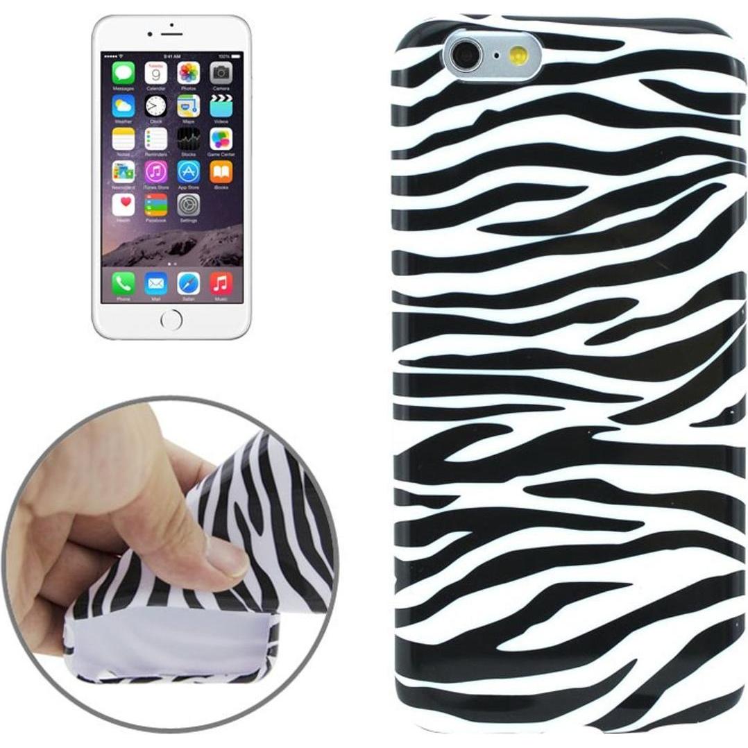 Thumbnail - König Design Schutzhülle Handytasche Etuis TPU für Handy Apple iPhone 6 Plus Motiv Zebra Streifen Muster (Apple iPhone 6...