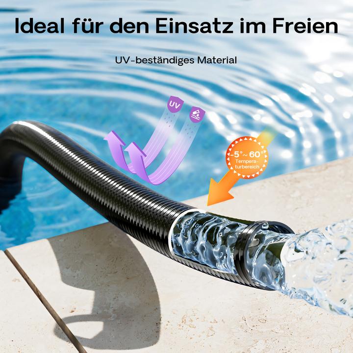 Produktbild Wiltec Luisiana OM/I 5m flexibler Teichschlauch Ø50mm 810g/m Pumpenschlauch