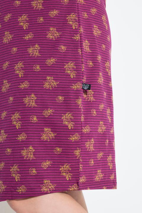 Actual product image Ulla Popken Pinstripe Petal Short Sleeve Nightgown (56)