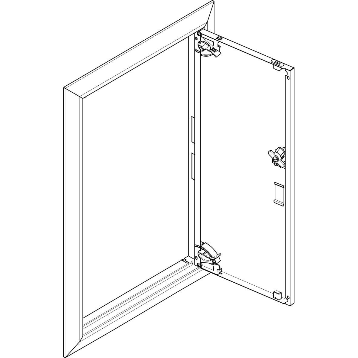 ABN, Verteilerschrank Zubehör, ESPRO Blendrahmen mit Volltüre GBRU15T f. UP-Flachverteiler 1x5reihig
