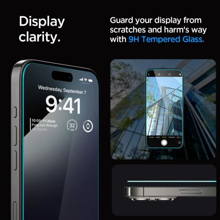 Actual product image Spigen Glas.TR EZ Fit (2 pcs., Apple iPhone 15 Pro)