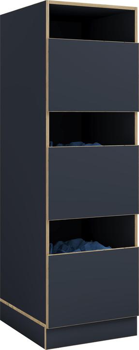 VCM Wäscheschrank 3 Fächern & Türen Rislo (50 x 60 x 162 cm)