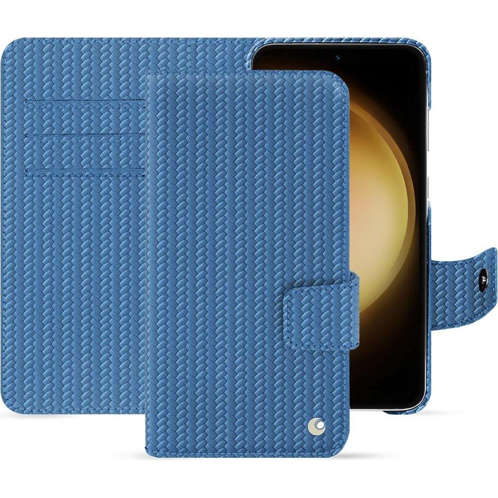 Noreve Lederschutzhülle Samsung Galaxy S23+ (Samsung Galaxy S23+), Smartphone Hülle, Blau