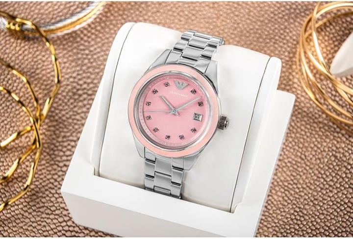 Actual product image Emporio Armani Damenuhr Leo AR11546 + Box (Analogue wristwatch, 36 mm)