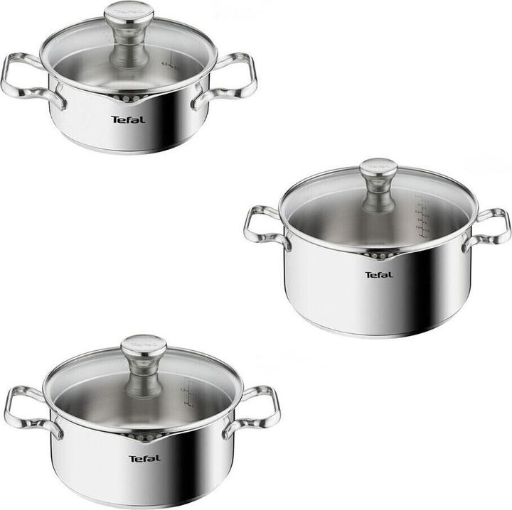 Productafbeelding Tefal Duetto steelpan 20cm w. deksel (20 cm, Steelpan, Roestvrij staal)