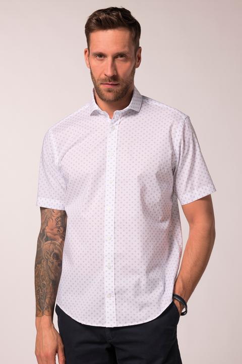 Produktbild JP1880 Hemd, Halbarm, Minimalprint, Modern Fit, Haikragen (4XL)