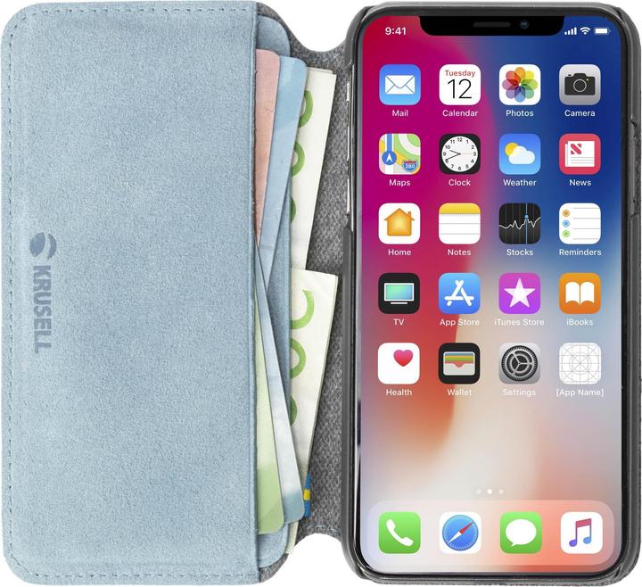 Productafbeelding Krusell Broby 4 Card SlimWallet Apple iPhone XS Max licht mėlynas (Apple iPhone XS Max)