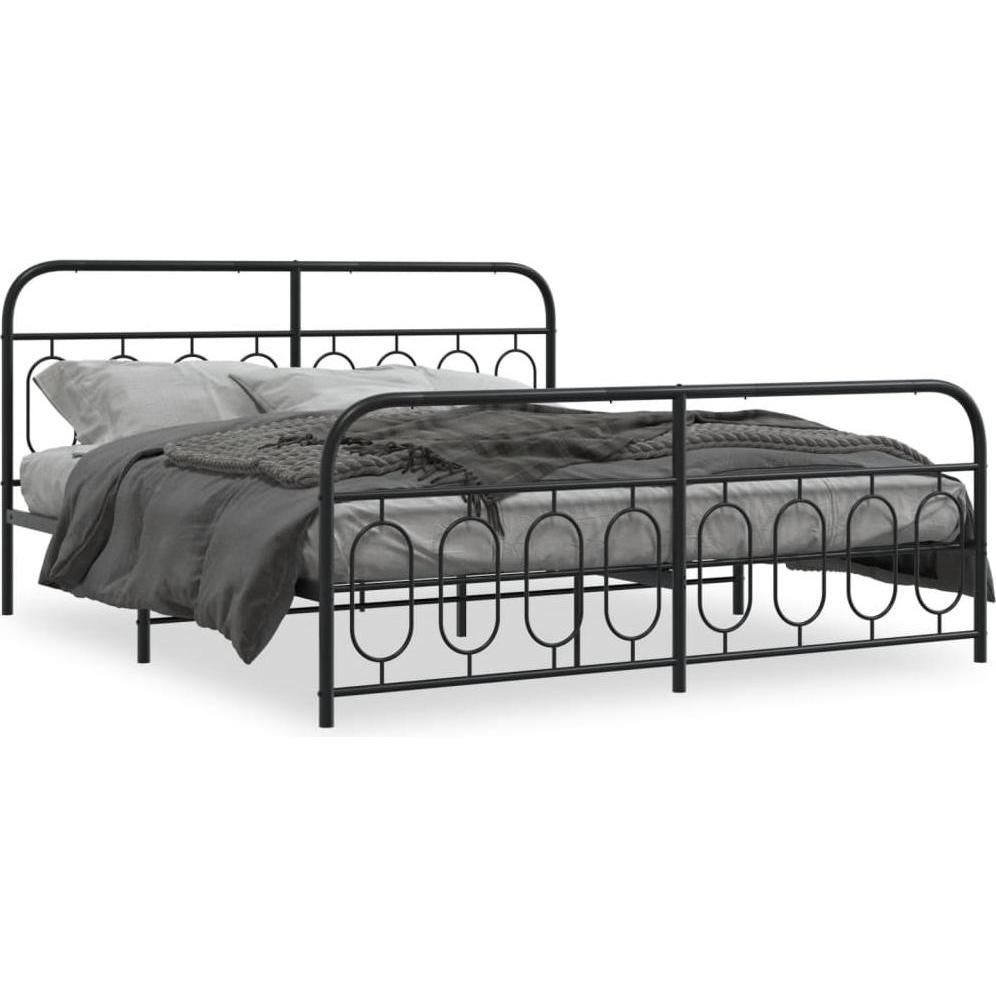 VidaXL, Bett, Bettgestell mit Kopf- und Fussteil (180 x 200 cm)