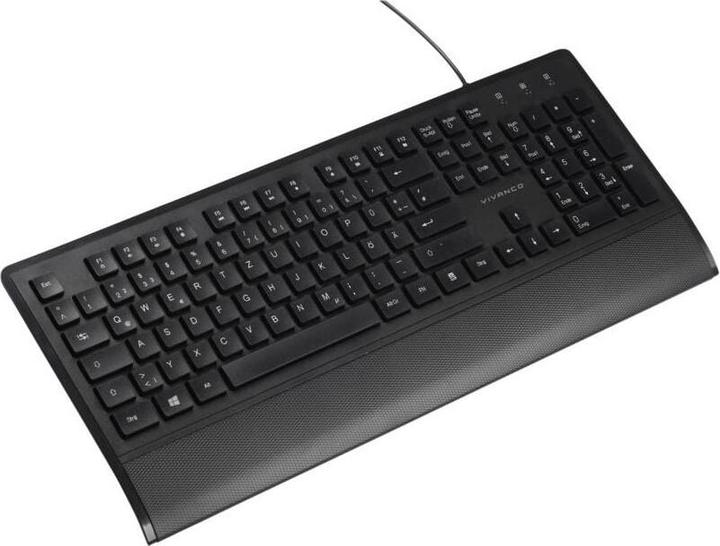 Produktbild Vivanco Multimedia Keyboard m. Handballenauflage (DE, Kabelgebunden)