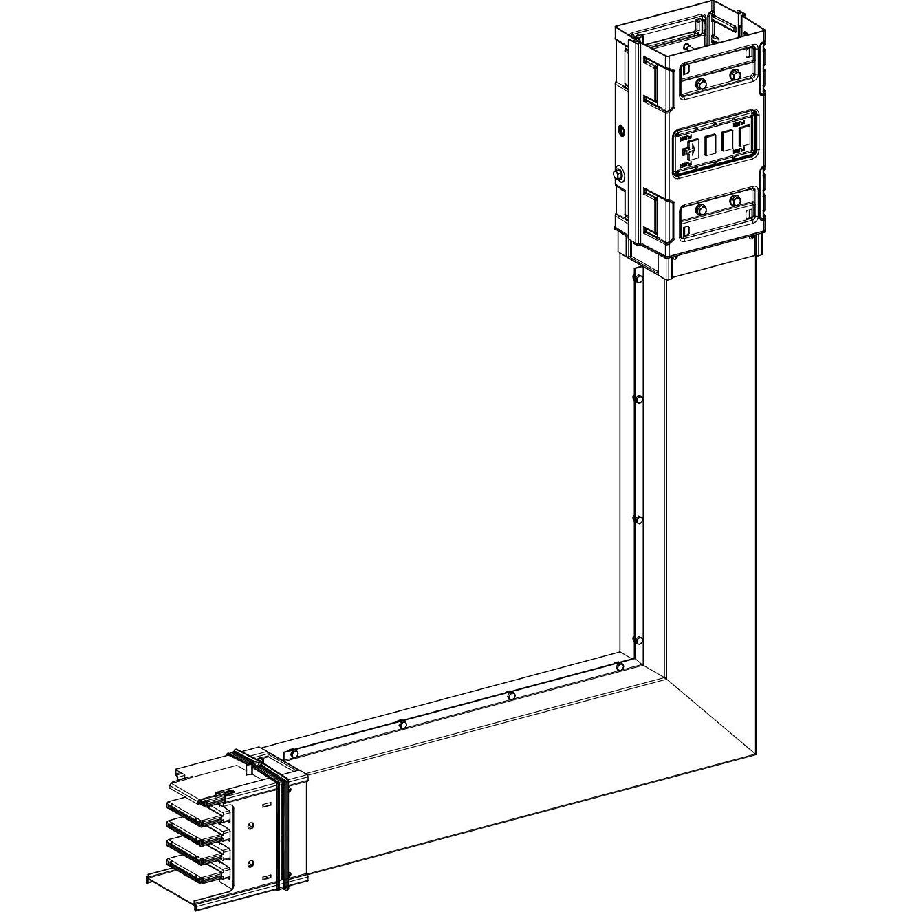 Schneider Electric SE KSC800DLE4A Winkel 800 A Flach PE innen Masseelement, Elektronikzubehör + Gehäuse, Weiss