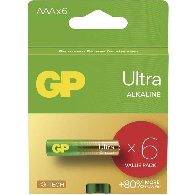 Thumbnail - GP Batteries GP Alkalick?? baterie ULTRA AAA (LR03)- 6ks (6 Stk., AAA), Batterien + Akkus