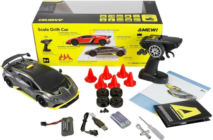 Image du produit Amewi RC Drift Lizenz Lamborghini Huracan anthrazit (RTR Prêt à fonctionner)