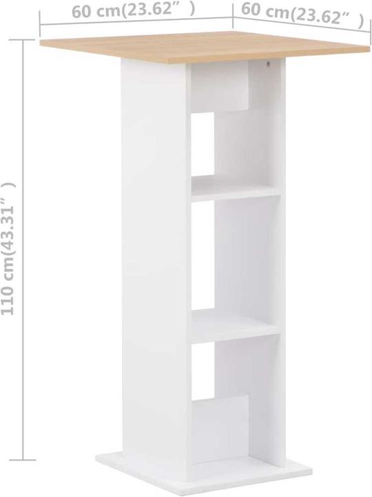 Produktbild vidaXL Bartisch (60 x 60 x 110 cm)