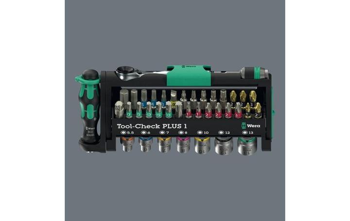 Productafbeelding Wera Gereedschap-Check Plus 1 (TX40, TX30, TX25, TX20, TX15, TX10, PZ3, PZ2, PZ1, PH3, PH2, PH1, 13,0 mm, 12,0 mm, 10,0 mm, 7 mm, 6 mm, 8 mm, 5,5 mm, 5 mm, 4 mm, 3 mm)
