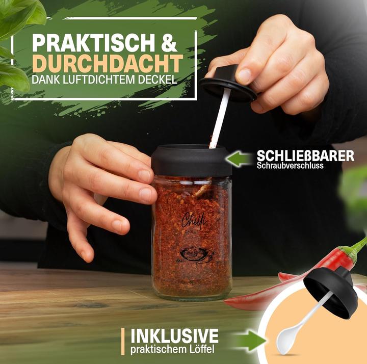 Image du produit Viwares 9-teiliges Gewürzgläser Set