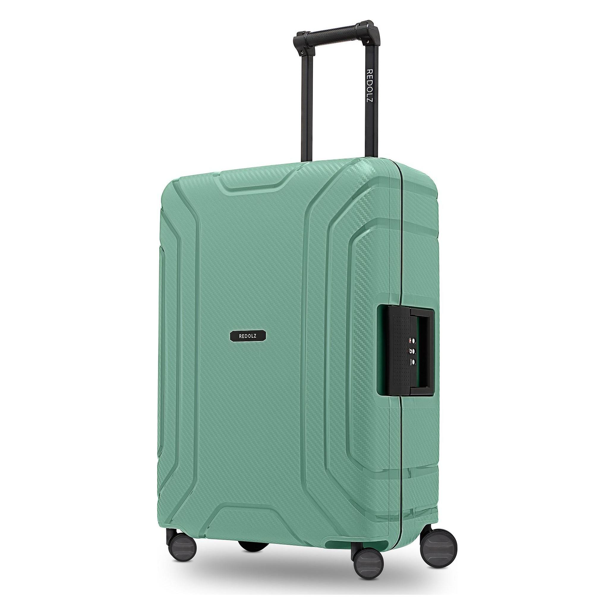 Redolz, Koffer, Essentials 15 4-Rollen Trolley 65 Cm Mit Dreipunkt-Verschluss, Grün, (70 l)