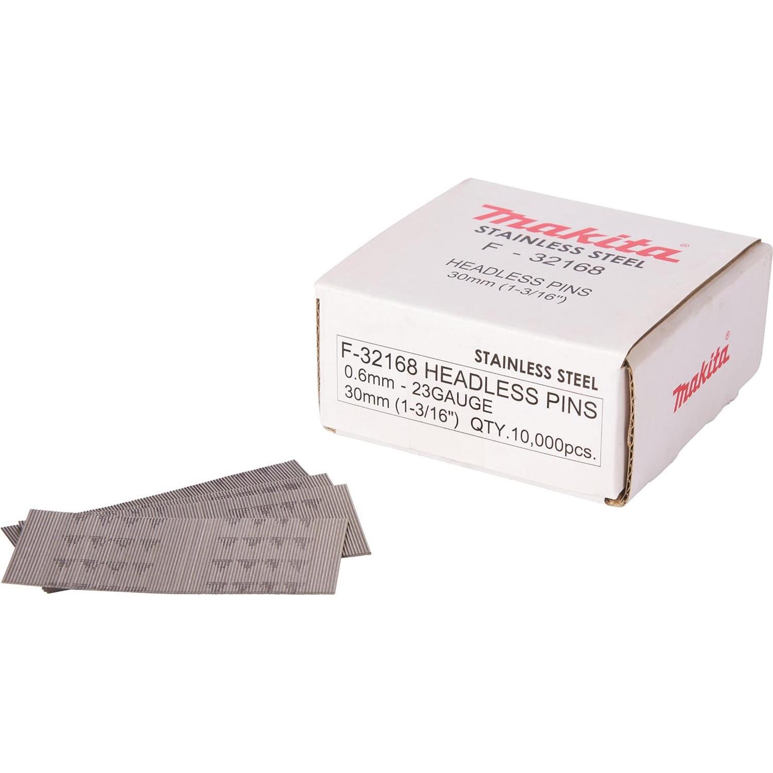 Makita, Chiodi e punti metallici per graffettatrice, Pin 0,6x30mm INOX