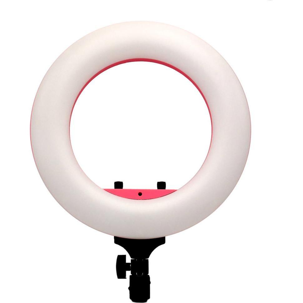 Caruba Vlogger 12 Zoll rund LED, Set mit Tasche Pink (MENZ) (Ringleuchte), Dauerlicht, Pink