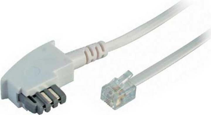 Produktbild Shiverpeaks S/CONN maximum connectivity Telefonanschlusskabel-TAE N-Stecker auf Westernstecker 6/4, weiß, 6,0m