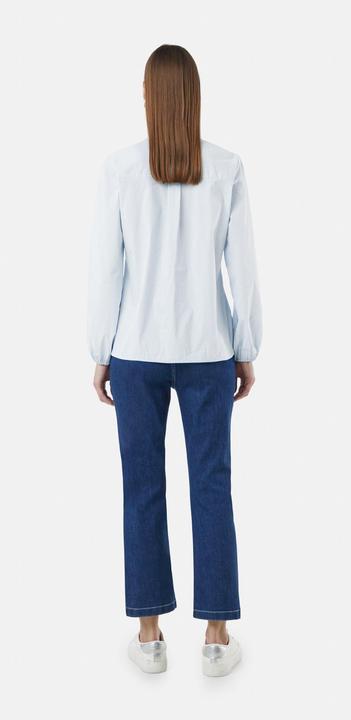 Actual product image Comma Bluse Gestreifte Hemdbluse mit voluminösem Ärmelsaum (40)