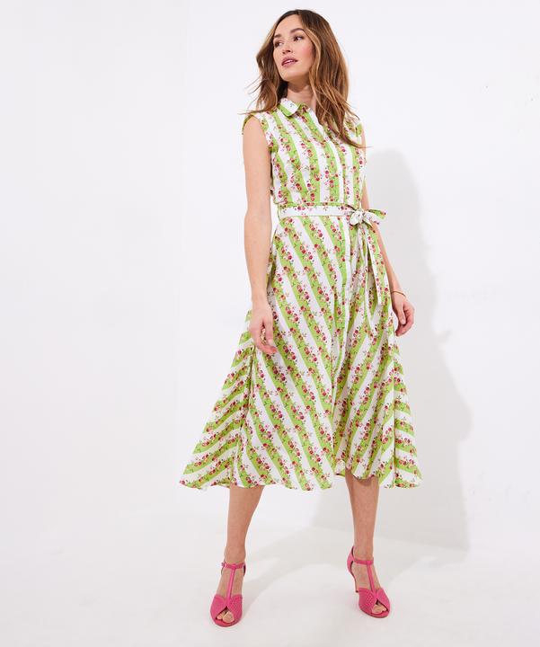 Actual product image Joe Browns Stripe Rose Tie-Waist Dress (36)