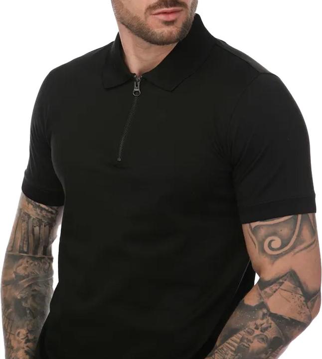 Actual product image Mercery Mens Regal Zip Neck Polo Shirt (L)