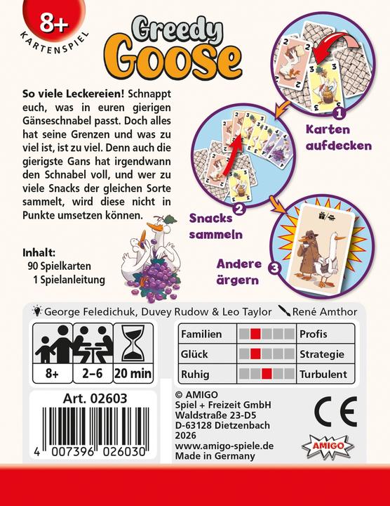 Actual product image Greedy Goose, d (German, 2 - 6 Players)