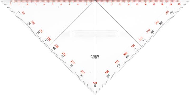 Actual product image Aristo Course triangle with handle (22.50 cm, Plastic)