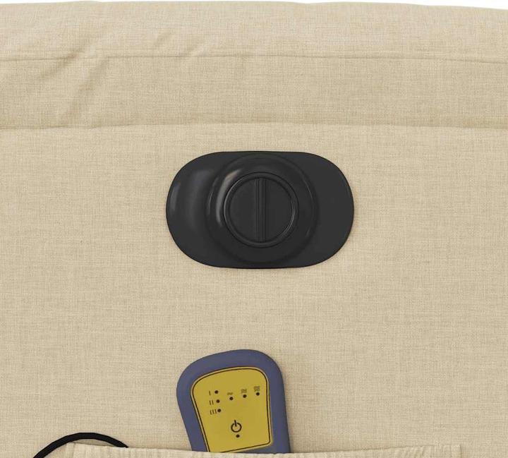Actual product image vidaXL Massage chair electric cream fabric