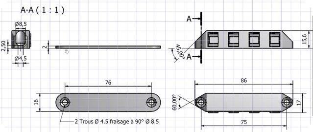 Image du produit Loqueteau magnétique moulé sous pression avec plaque de montage (1 pcs)