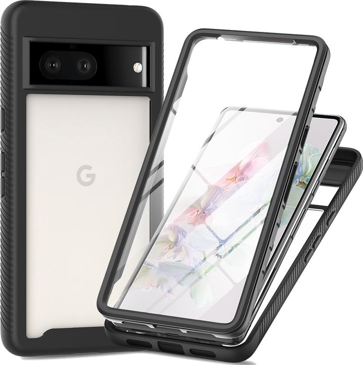 Produktbild Cazy Schutzhülle Kompatibel mit Google Pixel 7 - 360 Grad hulle mit Eingebautem Folien - (Google Pixel 7)