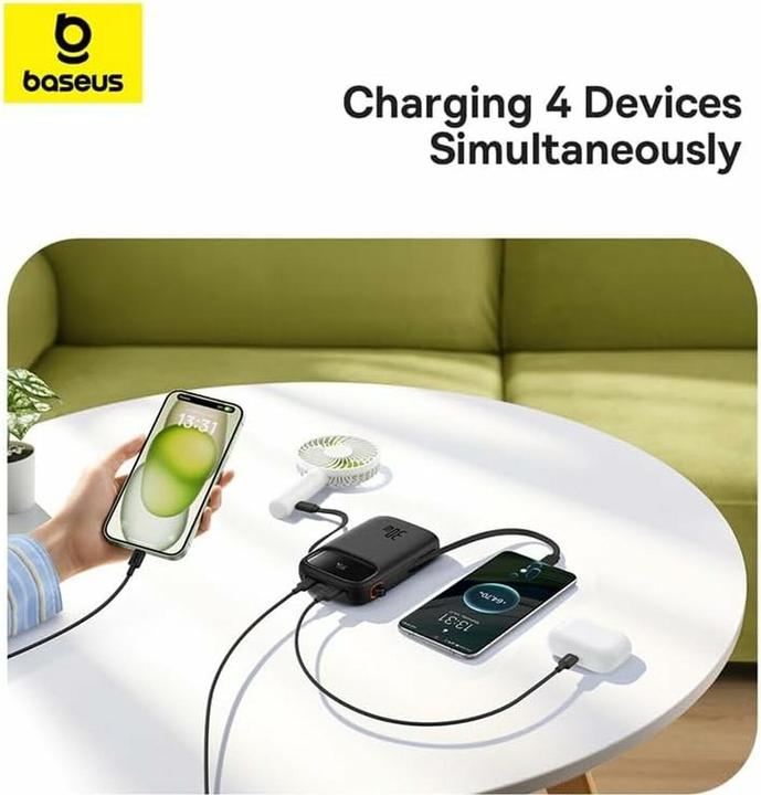 Produktbild Baseus Powerbank QPow 2 10000mAh 30W 2xUSB-C (black) (10000 mAh, 30 W, 37 Wh)