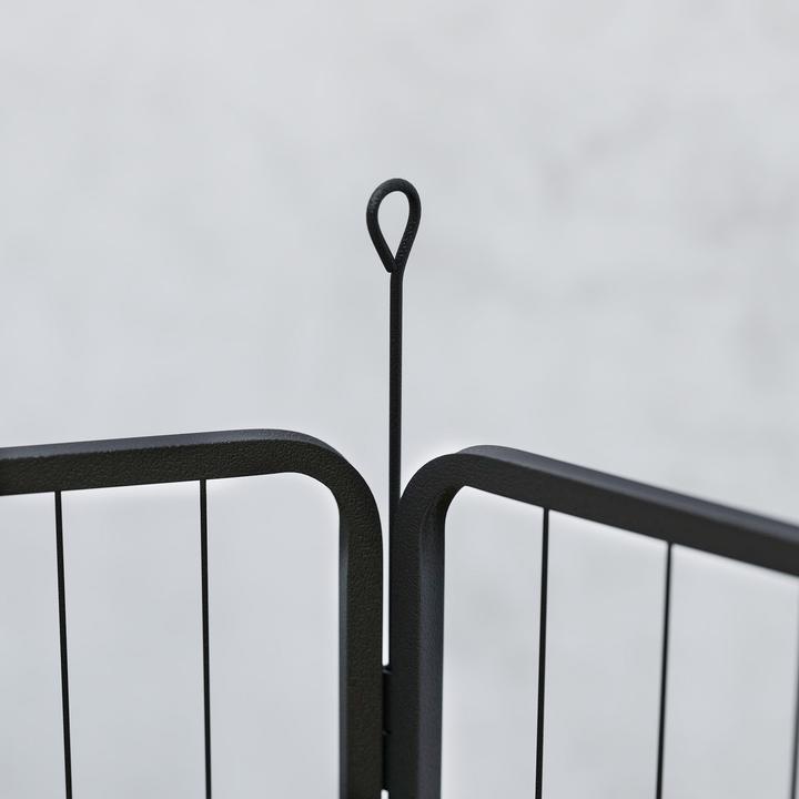 Produktbild PawHut Welpenauslauf Stahl Schwarz (Hundezwinger)