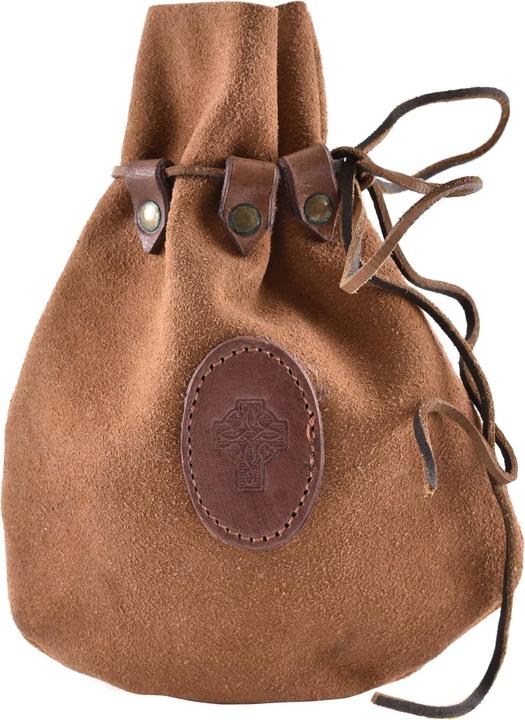Image du produit Battle Merchant Sac médiéval en cuir avec croix celtique