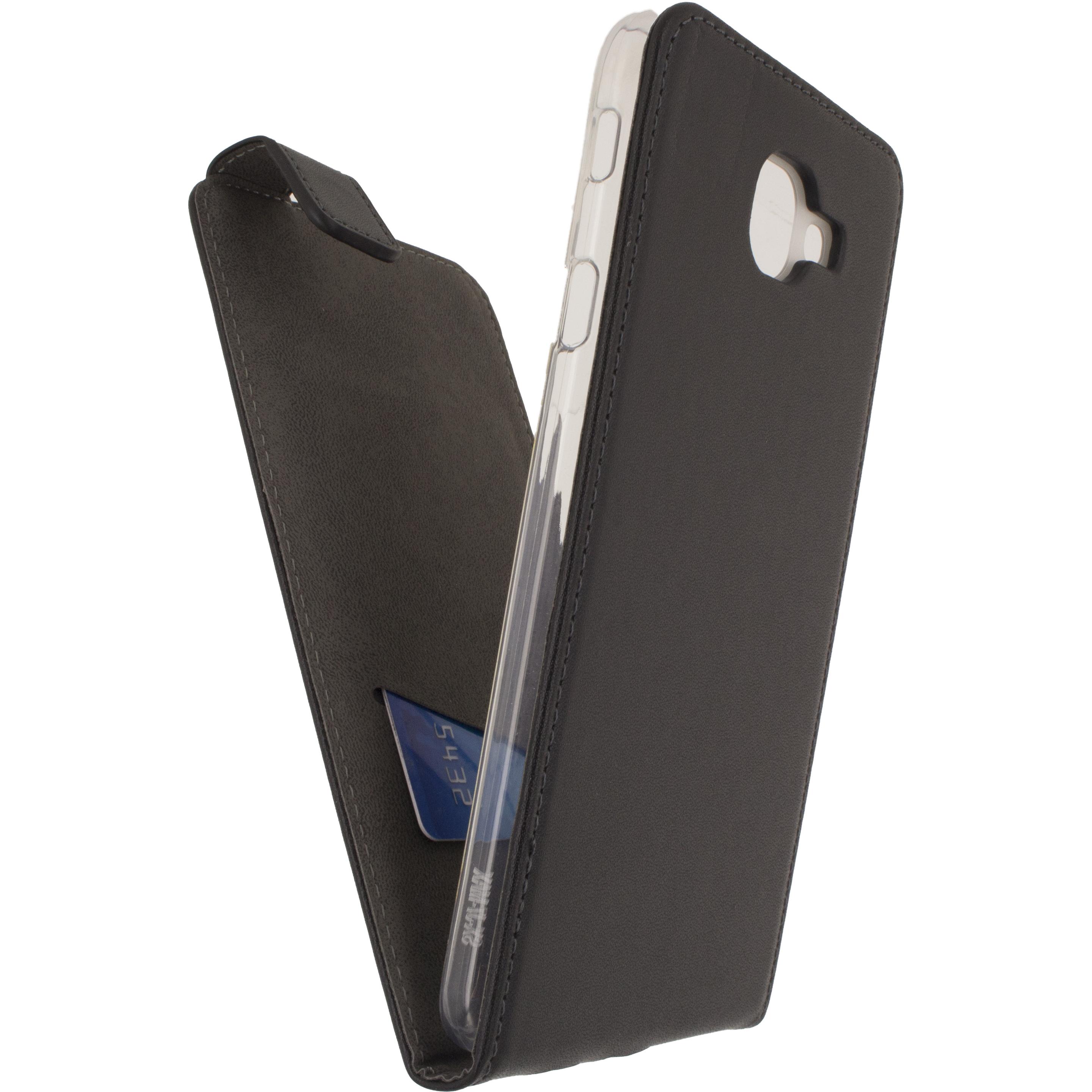 Mobilize Klassisches Gelly Flip Etui (Samsung Galaxy J7 Max), Smartphone Hülle, Schwarz