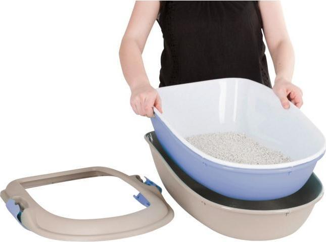Actual product image Kerbl FURBA cat litter tray with cleaning sieve (Cat litter tray open)