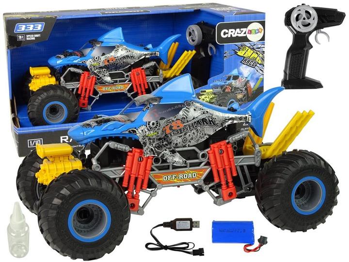 Lean Toys Blauer ferngesteuerter Haifisch-Truck