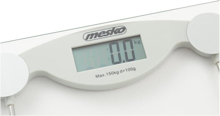 Image du produit Mesko MS 8137 échelle personnelle Rectangle Transparent, Blanc Électronique échelle personnelle (150 kg)