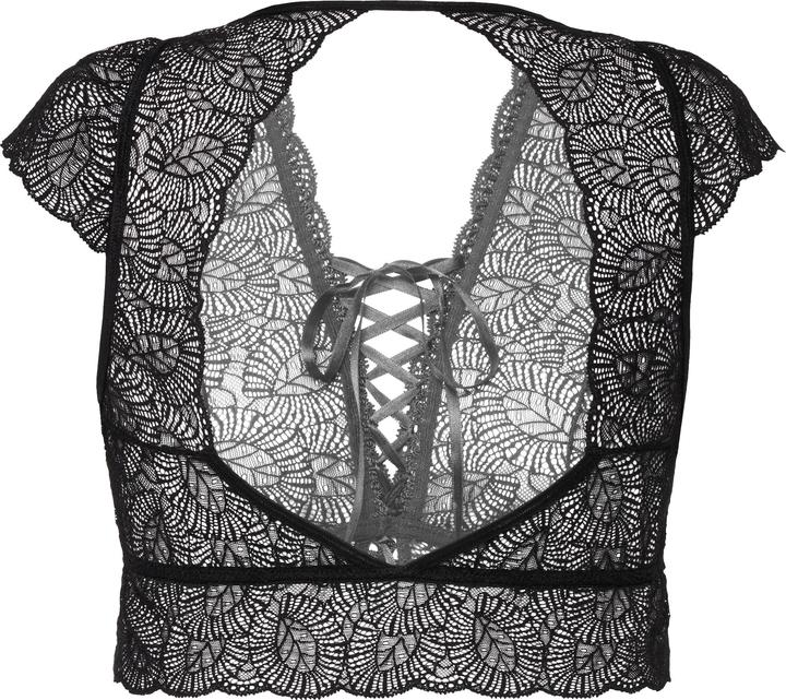 Immagine prodotto Ulla Popken Crop top a maniche corte con allacciatura (54 B)