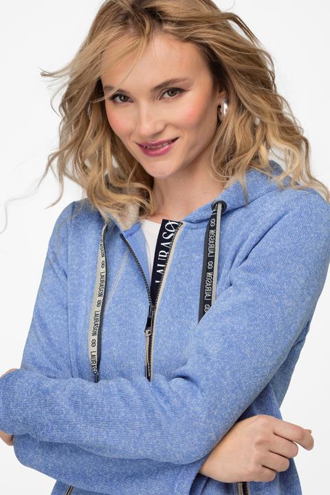 Produktbild Laurasøn Strickfleece-Jacke, Kapuze, Zipptaschen (L)