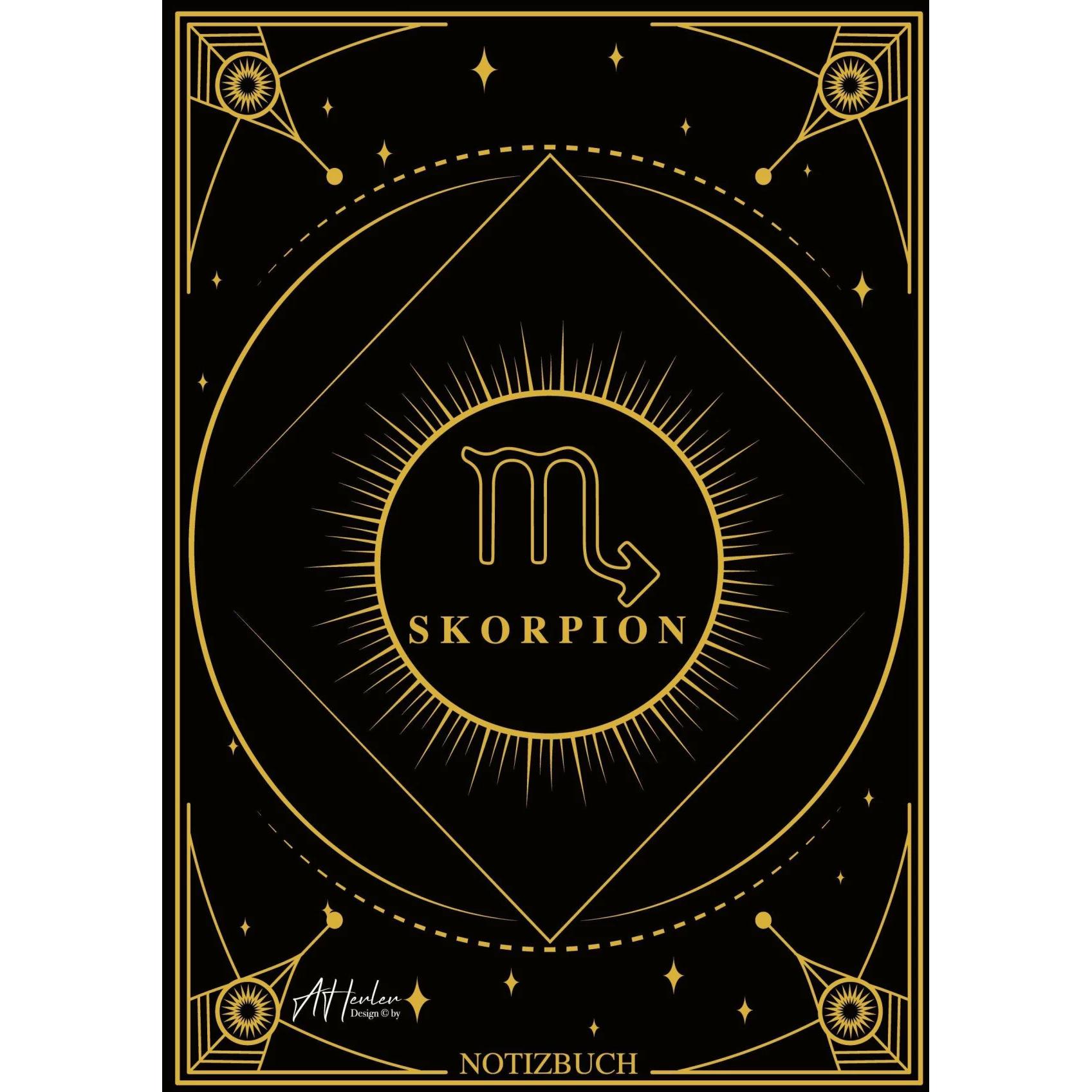 Edles Notizbuch Sternzeichen Skorpion Designed by Alfred Herler, Ratgeber von Alfred Herler