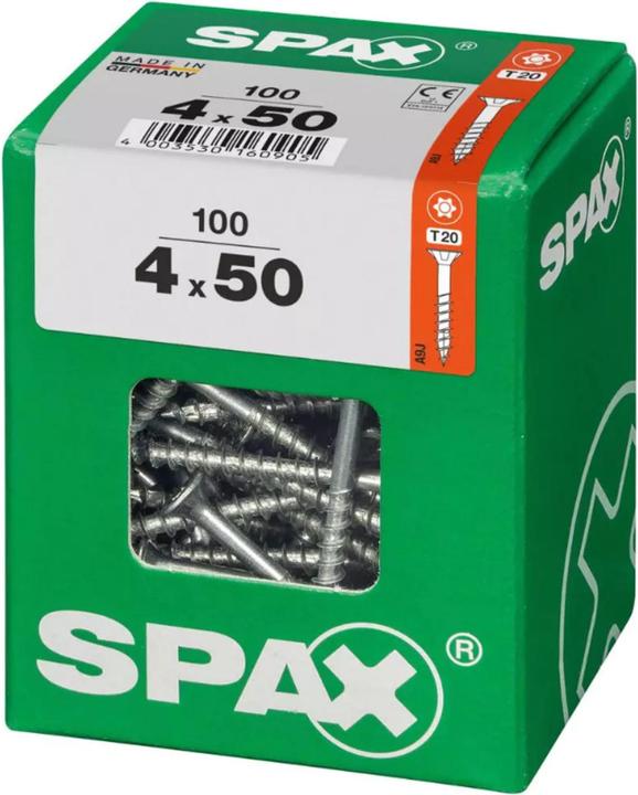 Produktbild Spax DIY Universal Senkkopf T-STAR plus TGW WIROX A9J 4x50 L 100 St. (100 Schrauben pro Stück)