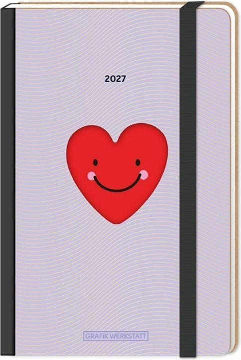 Produktbild Terminplaner Letterart 2027 Herzsmiley (1 Woche / 2 Seiten)