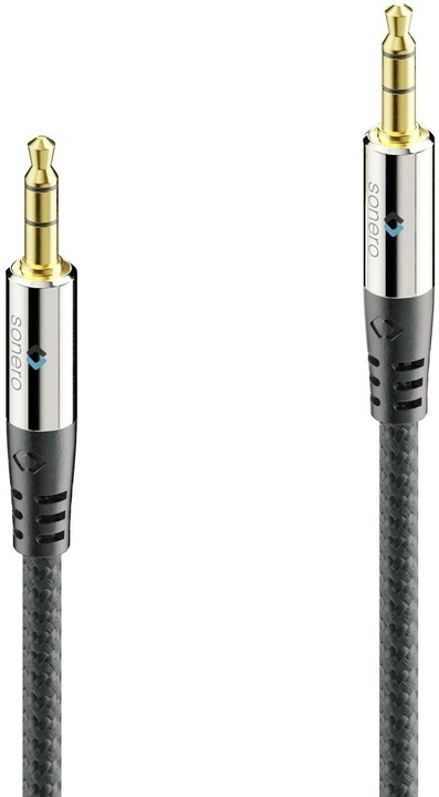 Immagine prodotto Sonero Cavo audio con jack da 3,5 mm e rivestimento in nylon da 5 m (5 m, Connettore da 3,5 mm (AUX))
