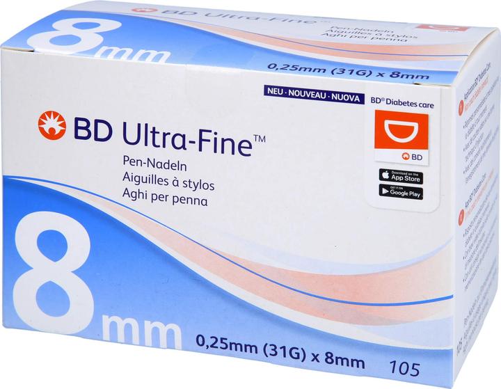 Image du produit BD Pen Nadel 31G 0.25x8mm (Aiguilles de stylo + aiguilles jetables)