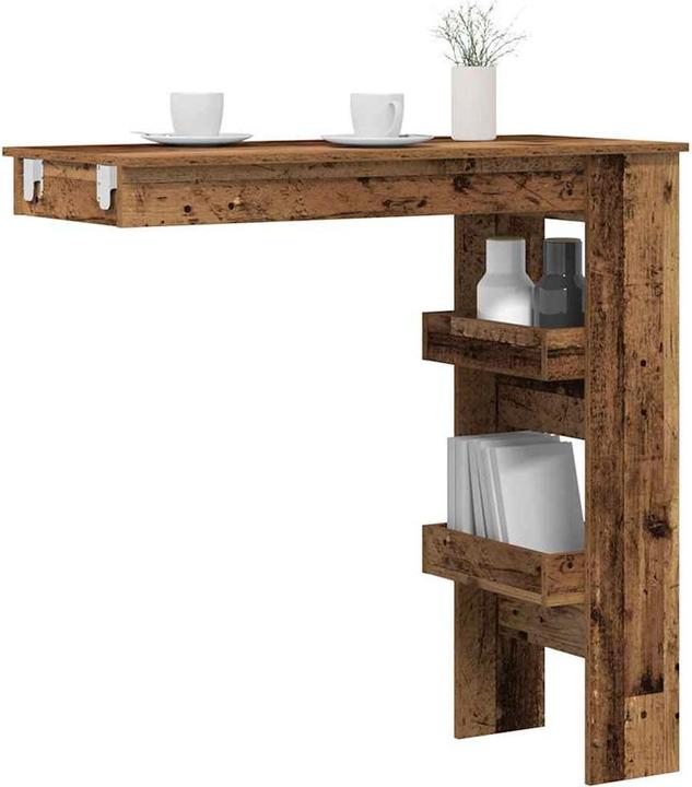 VidaXL Wand-Bartisch Altholz-Optik 102x45x103,5 cm Holzwerkstoff