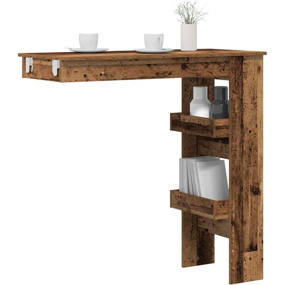 VidaXL, Bartisch, Wand-Bartisch Altholz-Optik 102x45x103,5 cm Holzwerkstoff