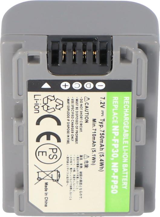 Actual product image Sony Akku NP-FP50, DCR-HC Serie, DCR-DVD (Camera battery)